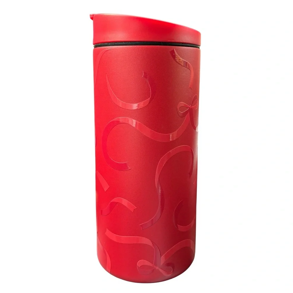 Starbucks x MiiR 2025 Holiday Red Ribbon Stainless Steel Tumbler 12 oz Cup Hot